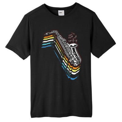 Saxophone Retro Vintage Tall Fusion ChromaSoft Performance T-Shirt