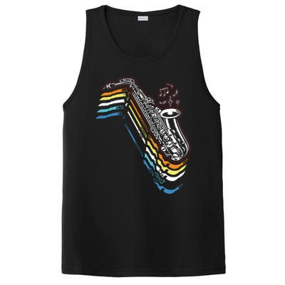 Saxophone Retro Vintage PosiCharge Competitor Tank