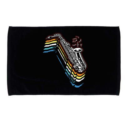 Saxophone Retro Vintage Microfiber Hand Towel