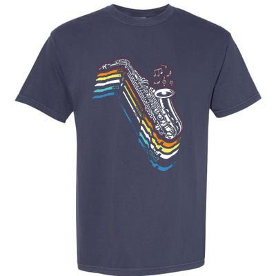 Saxophone Retro Vintage Garment-Dyed Heavyweight T-Shirt