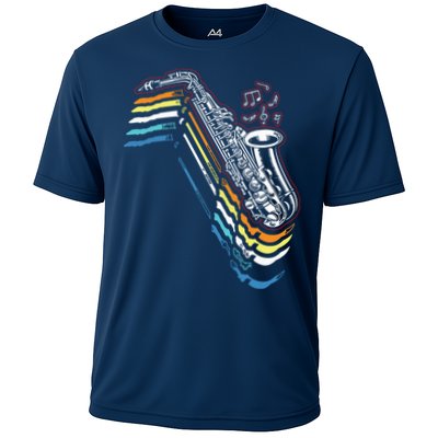 Saxophone Retro Vintage Performance Shirt