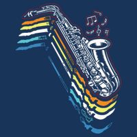 Saxophone Retro Vintage Button