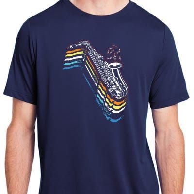 Saxophone Retro Vintage Adult ChromaSoft Performance T-Shirt