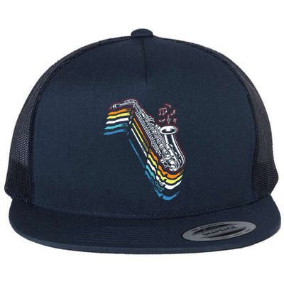 Saxophone Retro Vintage Flatbill Hat