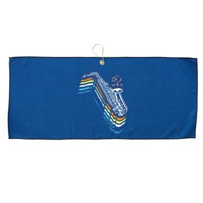 Saxophone Retro Vintage Large Microfiber Waffle Golf Towel