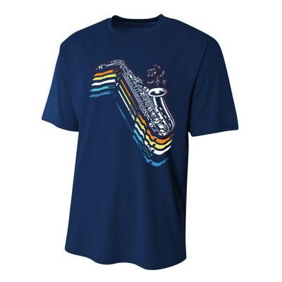 Saxophone Retro Vintage Performance Sprint T-Shirt