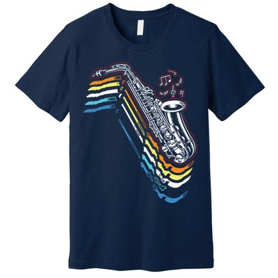 Saxophone Retro Vintage Premium T-Shirt