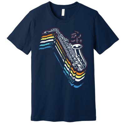 Saxophone Retro Vintage Premium T-Shirt