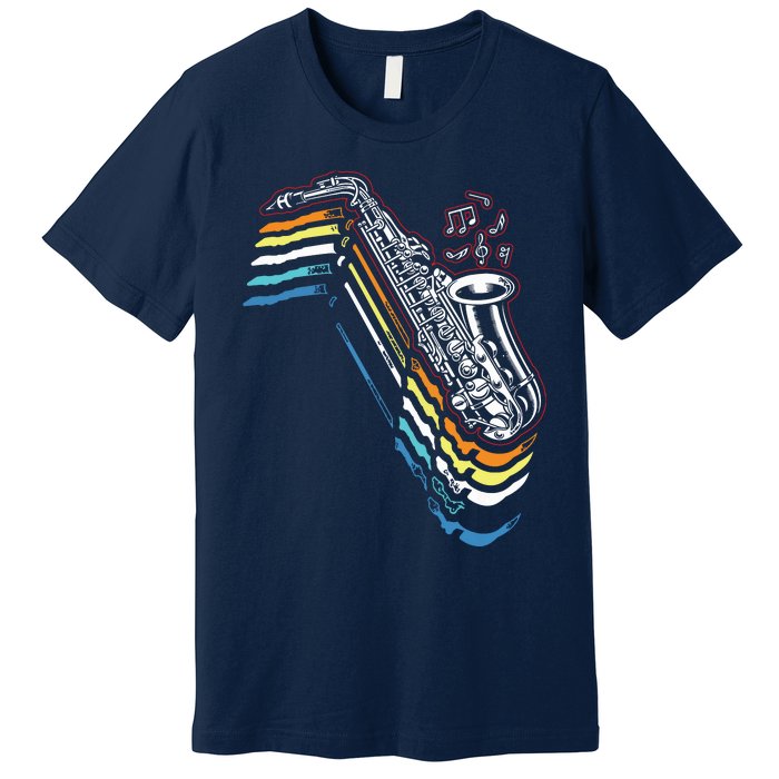 Saxophone Retro Vintage Premium T-Shirt