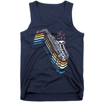 Saxophone Retro Vintage Tank Top