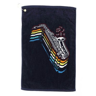 Saxophone Retro Vintage Platinum Collection Golf Towel