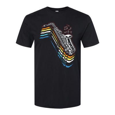 Saxophone Retro Vintage Softstyle® CVC T-Shirt