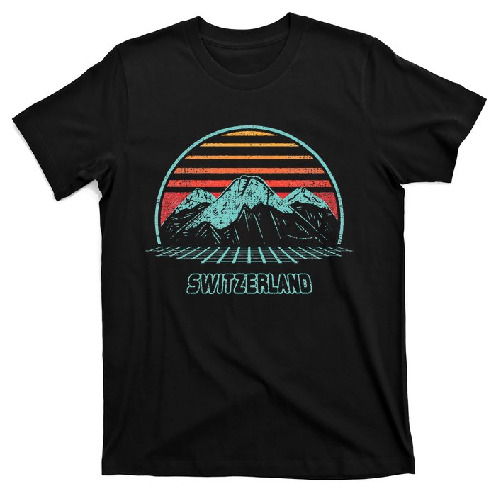 Switzerland Retro Vintage 80s Style T-Shirt