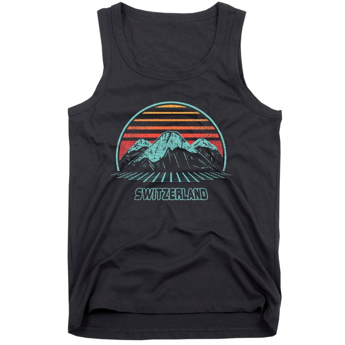 Switzerland Retro Vintage 80s Style Tank Top