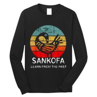 Sankofa Retro Vintage Learn From The Past African Bird Long Sleeve Shirt