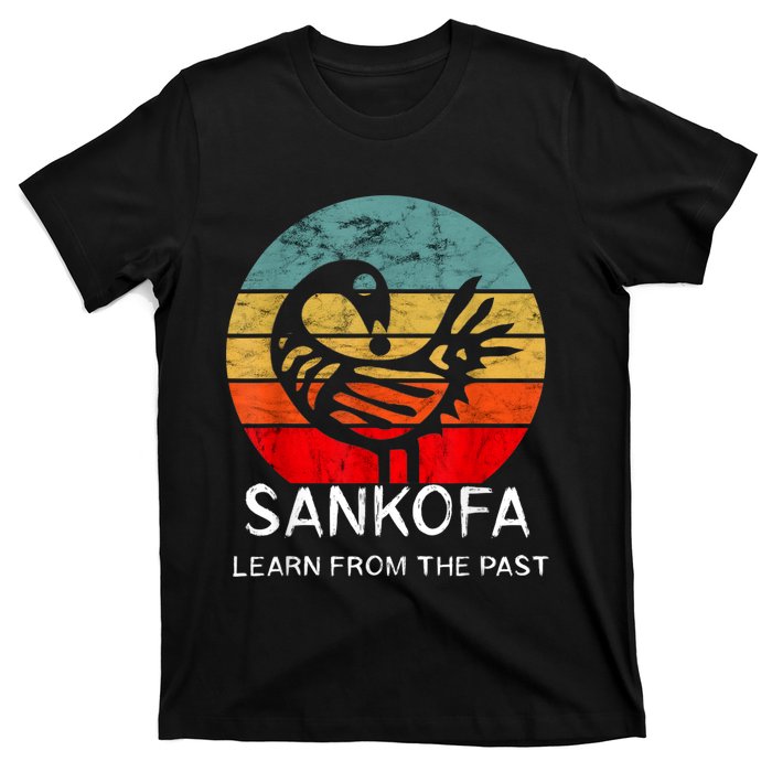 Sankofa Retro Vintage Learn From The Past African Bird T-Shirt