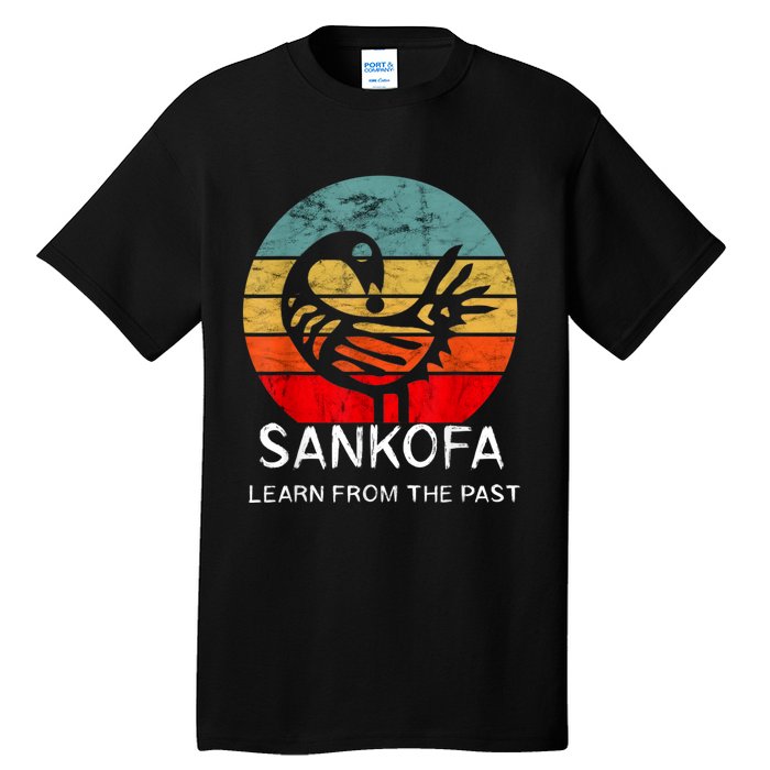 Sankofa Retro Vintage Learn From The Past African Bird Tall T-Shirt