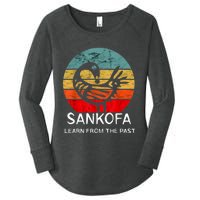 Sankofa Retro Vintage Learn From The Past African Bird Women's Perfect Tri Tunic Long Sleeve Shirt