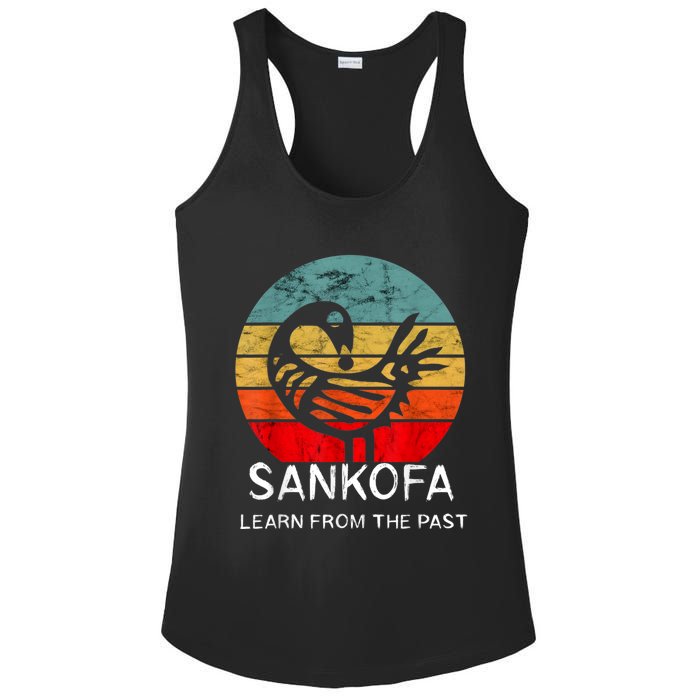 Sankofa Retro Vintage Learn From The Past African Bird Ladies PosiCharge Competitor Racerback Tank