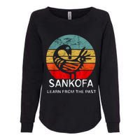 Sankofa Retro Vintage Learn From The Past African Bird Womens California Wash Sweatshirt