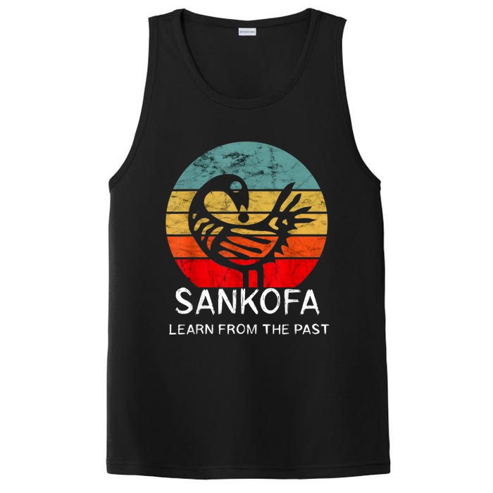 Sankofa Retro Vintage Learn From The Past African Bird PosiCharge Competitor Tank