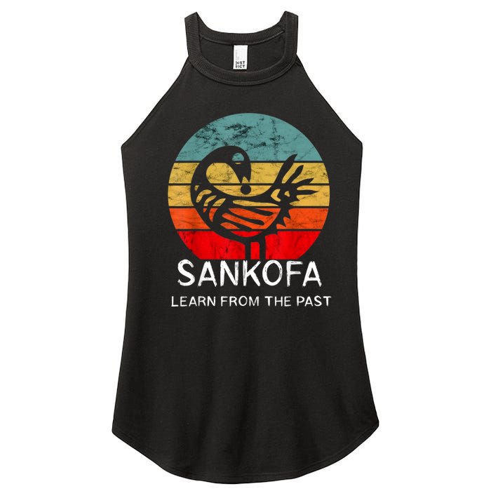 Sankofa Retro Vintage Learn From The Past African Bird Women's Perfect Tri Rocker Tank