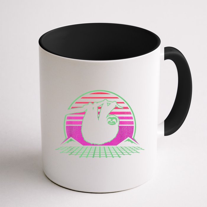 Sloth Retro Vintage 70s Sloths Lazy Hiking Running Team Funny Mug