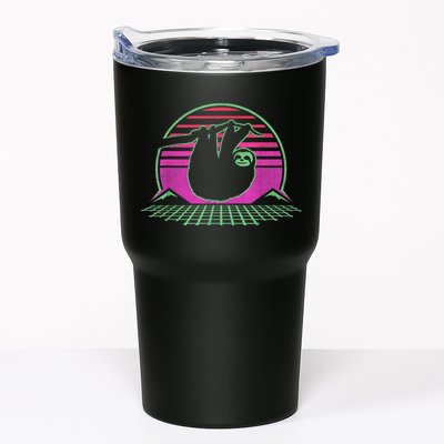 Sloth Retro Vintage 70s Sloths Lazy Hiking Running Team Funny Tumbler