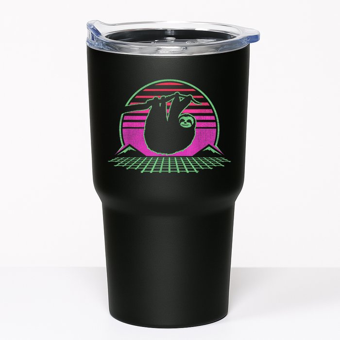 Sloth Retro Vintage 70s Sloths Lazy Hiking Running Team Funny Tumbler