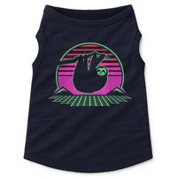 Sloth Retro Vintage 70s Sloths Lazy Hiking Running Team Funny Doggie Tank