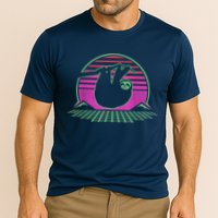 Sloth Retro Vintage 70s Sloths Lazy Hiking Running Team Funny Performance Shirt