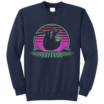 Sloth Retro Vintage 70s Sloths Lazy Hiking Running Team Funny Sweatshirt