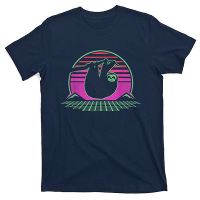 Sloth Retro Vintage 70s Sloths Lazy Hiking Running Team Funny T-Shirt