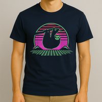 Sloth Retro Vintage 70s Sloths Lazy Hiking Running Team Funny T-Shirt
