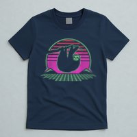 Sloth Retro Vintage 70s Sloths Lazy Hiking Running Team Funny T-Shirt