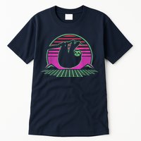 Sloth Retro Vintage 70s Sloths Lazy Hiking Running Team Funny Tall T-Shirt