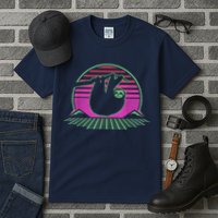 Sloth Retro Vintage 70s Sloths Lazy Hiking Running Team Funny Tall T-Shirt