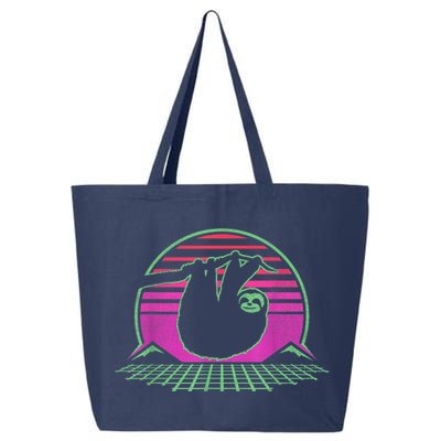 Sloth Retro Vintage 70s Sloths Lazy Hiking Running Team Funny 25L Jumbo Tote