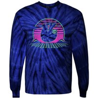 Sloth Retro Vintage 70s Sloths Lazy Hiking Running Team Funny Tie-Dye Long Sleeve Shirt