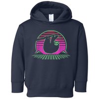 Sloth Retro Vintage 70s Sloths Lazy Hiking Running Team Funny Toddler Hoodie