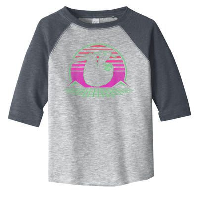 Sloth Retro Vintage 70s Sloths Lazy Hiking Running Team Funny Toddler Fine Jersey T-Shirt