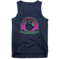 Sloth Retro Vintage 70s Sloths Lazy Hiking Running Team Funny Tank Top