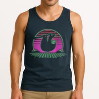 Sloth Retro Vintage 70s Sloths Lazy Hiking Running Team Funny Tank Top