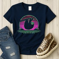 Sloth Retro Vintage 70s Sloths Lazy Hiking Running Team Funny Womens T-Shirt