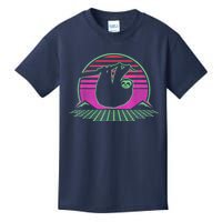 Sloth Retro Vintage 70s Sloths Lazy Hiking Running Team Funny Kids T-Shirt