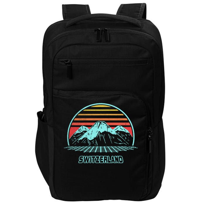 Switzerland Retro Vintage 80s Style Impact Tech Backpack