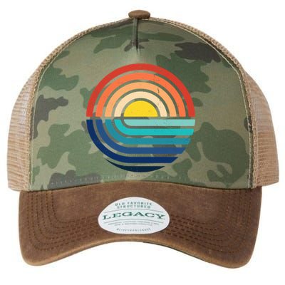 Sunset Retro Waves Legacy Tie Dye Trucker Hat