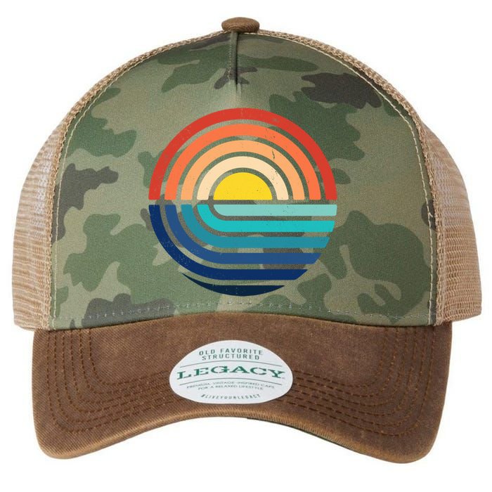Sunset Retro Waves Legacy Tie Dye Trucker Hat