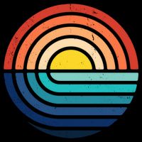 Sunset Retro Waves Backpack