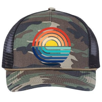 Sunset Retro Waves Retro Rope Trucker Hat Cap